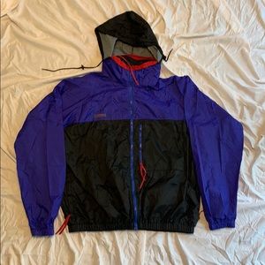 Vintage columbia windbreaker hide away hood
